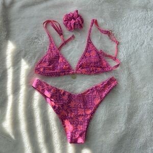Kulani Kinis Pink and Purple Bikini Set